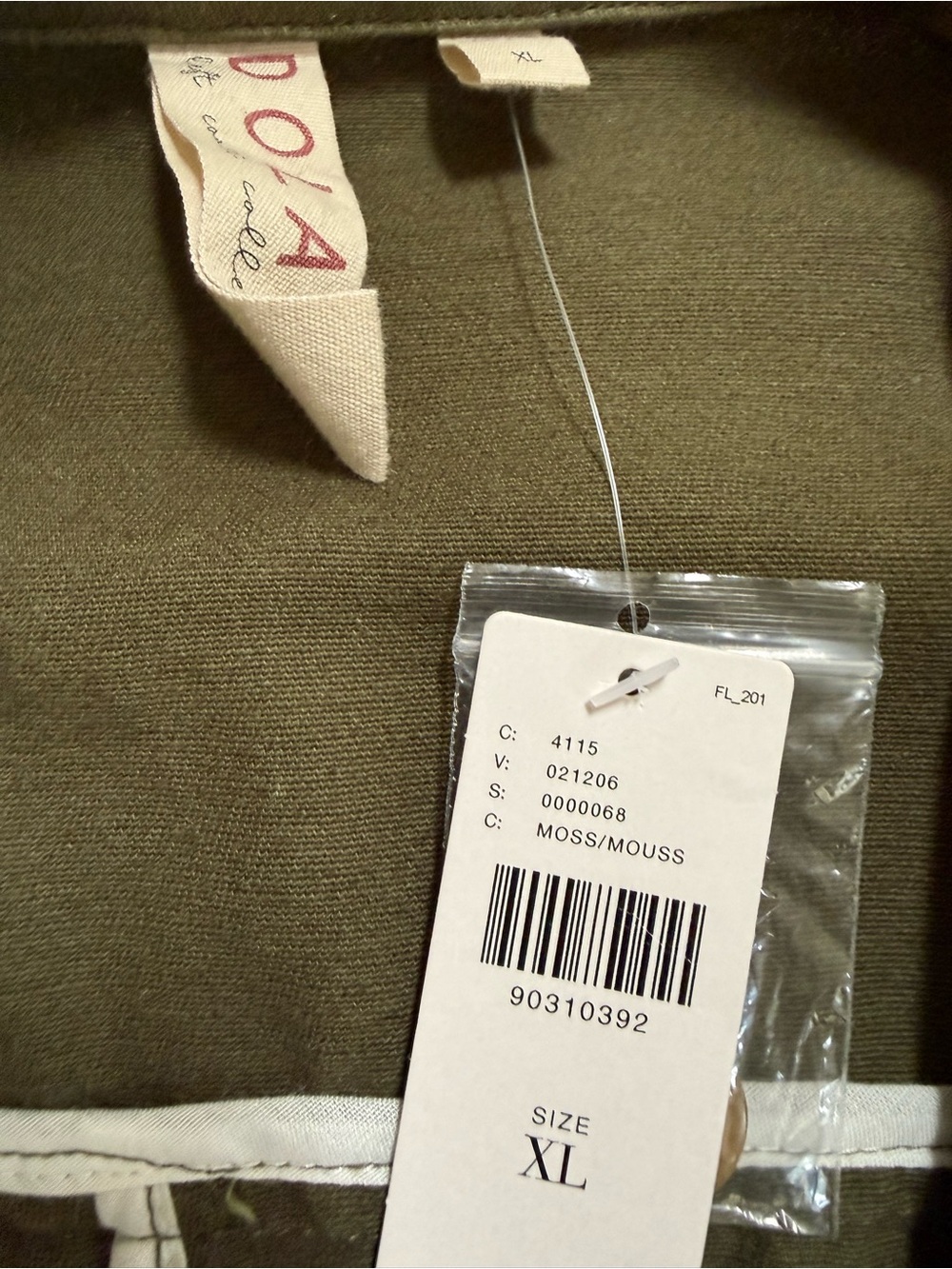 Dolan Ruffle Trim Utility Jacket - Olive Green NWT - Picture 6 of 7